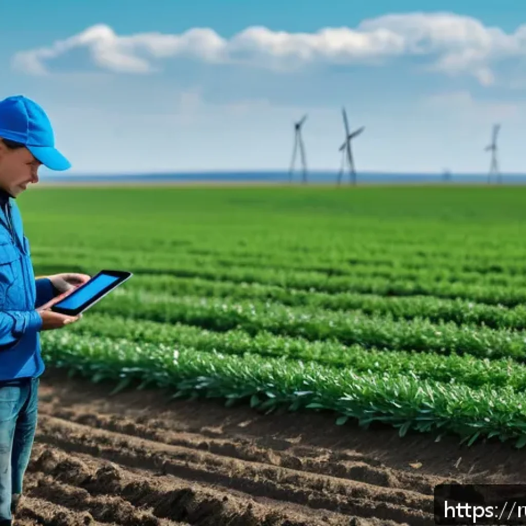 농업 스마트 공장 시스템 - A modern Russian agricultural field during daytime with advanced sensor systems visibly installed in...